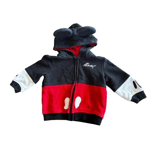 Disney Other - Disney Baby Mickey Mouse Ears Costume Hoodie 12M 🐭❤️